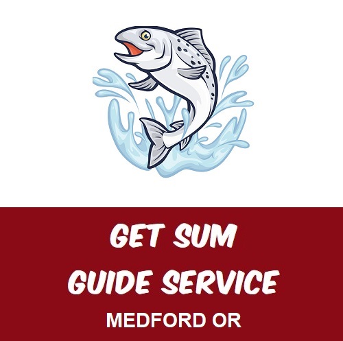 Get Sum Guide Service, Medford, OR with splashing salmon.