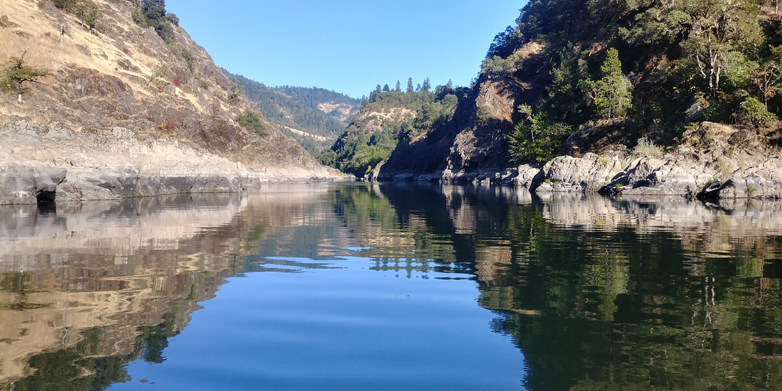 View from a scenic drift boat trip in Oregon wilderness.